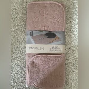 Rachel Zoe Pink Reversible Dish Drying Mat Set